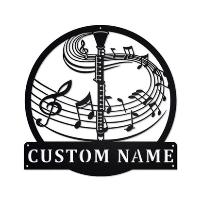Personalized Metal Monogram Sign, Clarinet Metal Sign, Clarinet Metal Wall Art, Clarinet Metal Sign, Clarinet Lover, Clarinet Gift