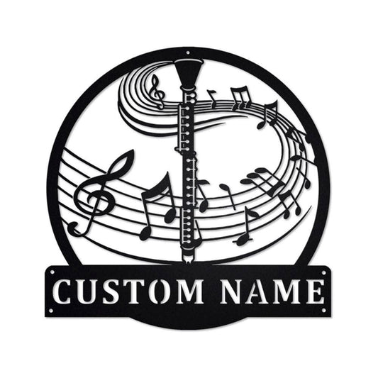 Personalized Metal Monogram Sign, Clarinet Metal Sign, Clarinet Metal Wall Art, Clarinet Metal Sign, Clarinet Lover, Clarinet Gift