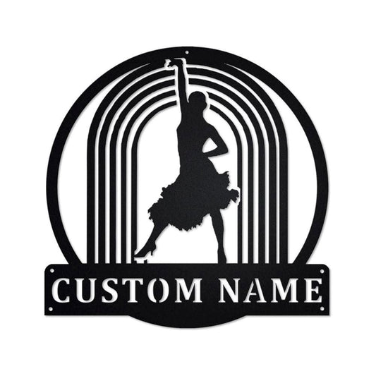 Personalized Metal Monogram Sign, Contemporary Dancer Metal Sign, Contemporary Dancer Metal Wall Art, Contemporary Dancer Metal Sign