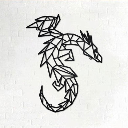 Personalized Metal Monogram Sign, Dragon Geometric Metal Wall Art, Dragon Name Sign, Dragon