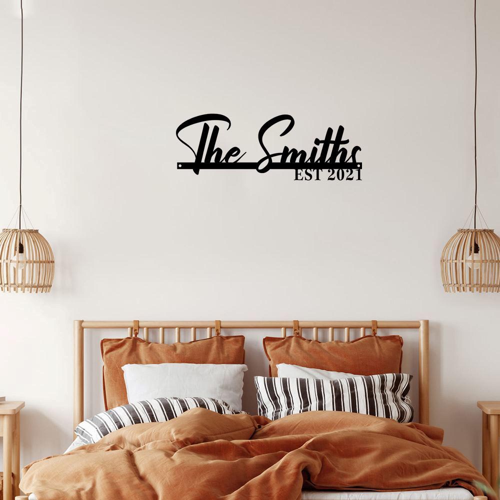 Personalized Metal Monogram Sign, Family Name Sign, Metal Last Name Sign, Family Established Sign, Metal Family Name Sign, Metal Wall Decor