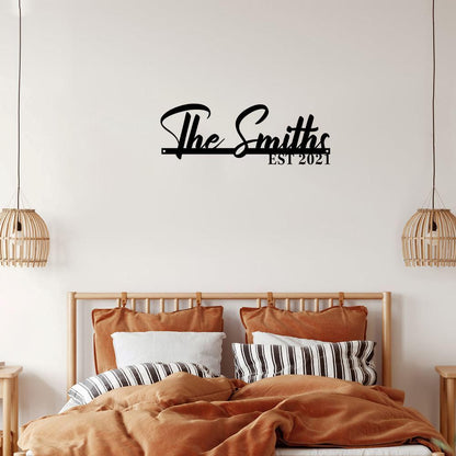 Personalized Metal Monogram Sign, Family Name Sign, Metal Last Name Sign, Family Established Sign, Metal Family Name Sign, Metal Wall Decor