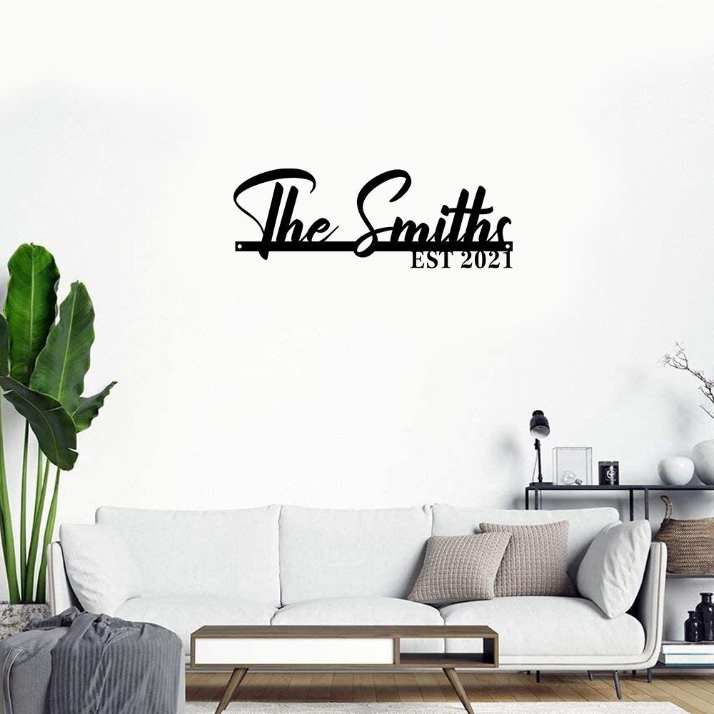 Personalized Metal Monogram Sign, Family Name Sign, Metal Last Name Sign, Family Established Sign, Metal Family Name Sign, Metal Wall Decor