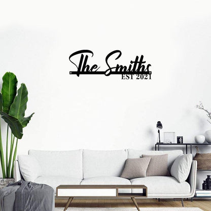 Personalized Metal Monogram Sign, Family Name Sign, Metal Last Name Sign, Family Established Sign, Metal Family Name Sign, Metal Wall Decor