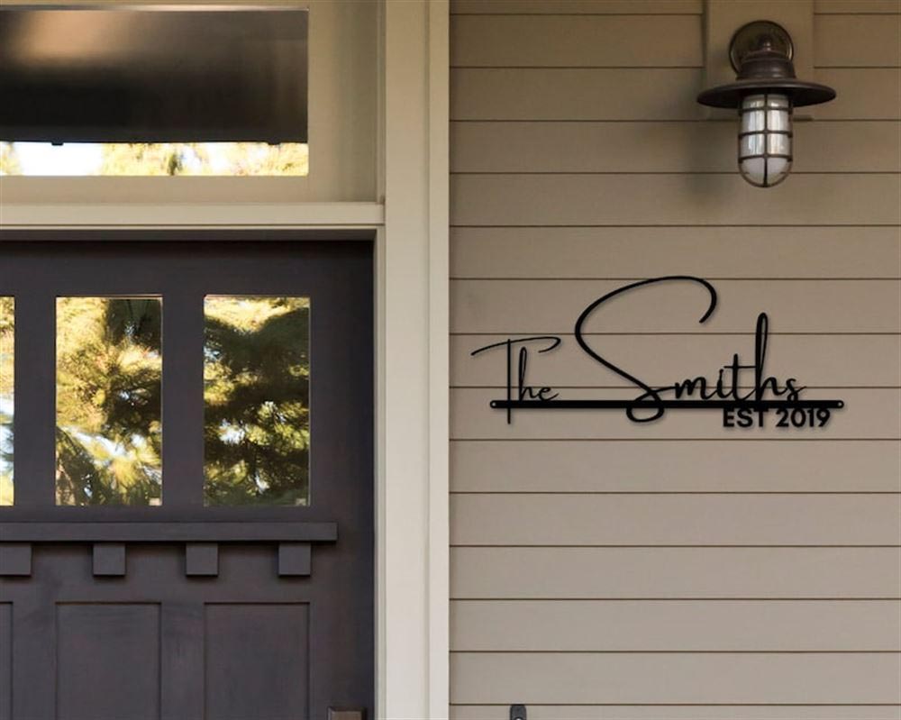 Personalized Metal Monogram Sign, Family Name Sign, Metal Last Name Sign, Metal Name Sign, Established Last Name Sign