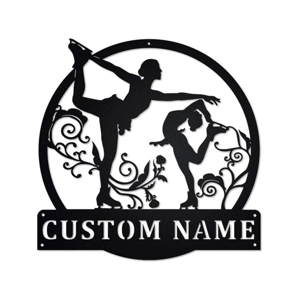 Personalized Metal Monogram Sign, Figure Skating Metal Sign, Figure Skating Metal Wall Art, Figure Skating Metal Wall Decor,