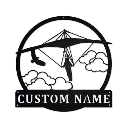 Personalized Metal Monogram Sign, Hang Gliding Metal Sign, Hang Gliding Metal Wall Art, Hang Gliding Metal Wall Decor, Hang Gliding Lover