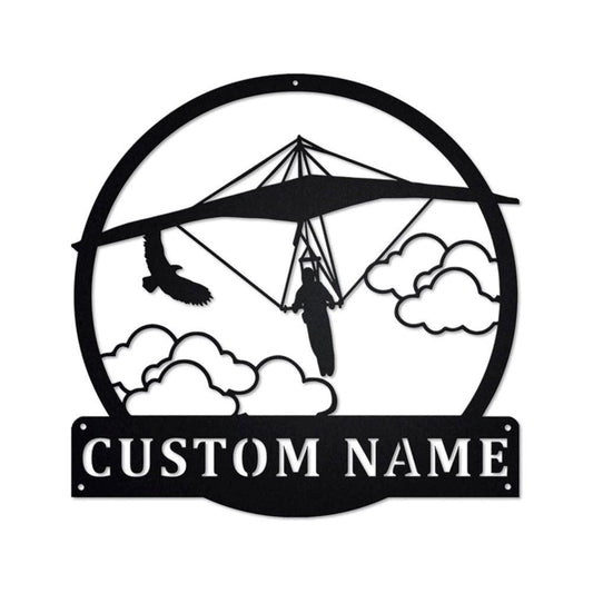 Personalized Metal Monogram Sign, Hang Gliding Metal Sign, Hang Gliding Metal Wall Art, Hang Gliding Metal Wall Decor, Hang Gliding Lover