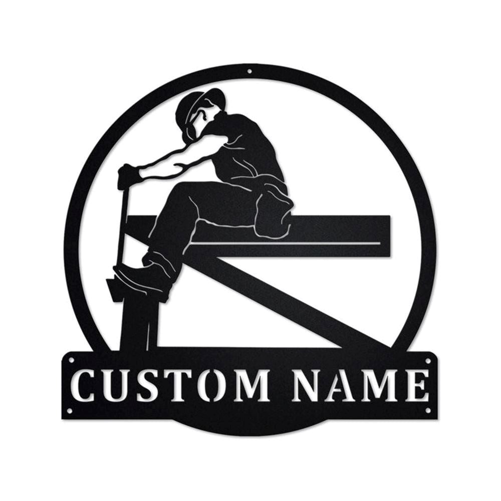 Personalized Metal Monogram Sign, Ironworker Metal Sign, Ironworker Metal Wall Art, Ironworker Metal Wall Decor, Ironworker Gift