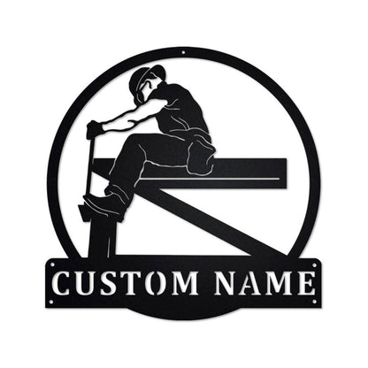 Personalized Metal Monogram Sign, Ironworker Metal Sign, Ironworker Metal Wall Art, Ironworker Metal Wall Decor, Ironworker Gift