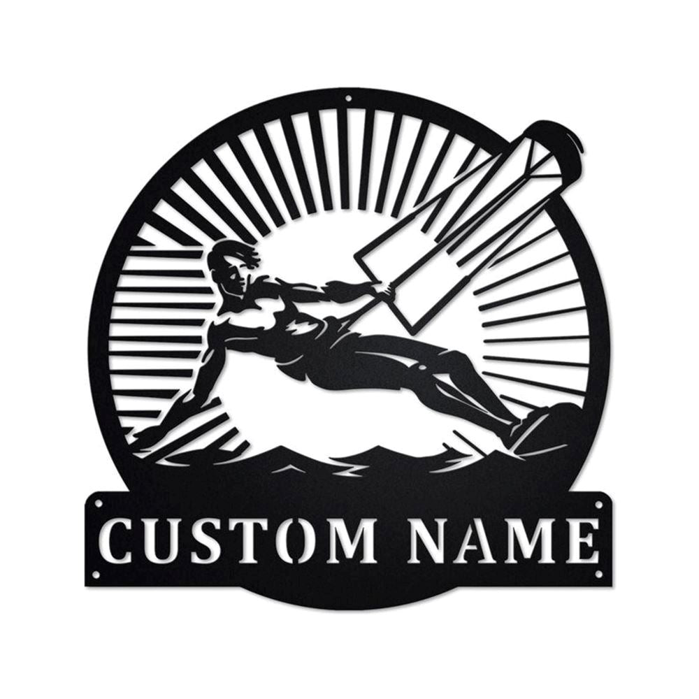 Personalized Metal Monogram Sign, Kitesurfing Metal Sign, Kitesurfing Metal Wall Art, Kitesurfing Metal Wall Decor, Kitesurfing Lover Gift
