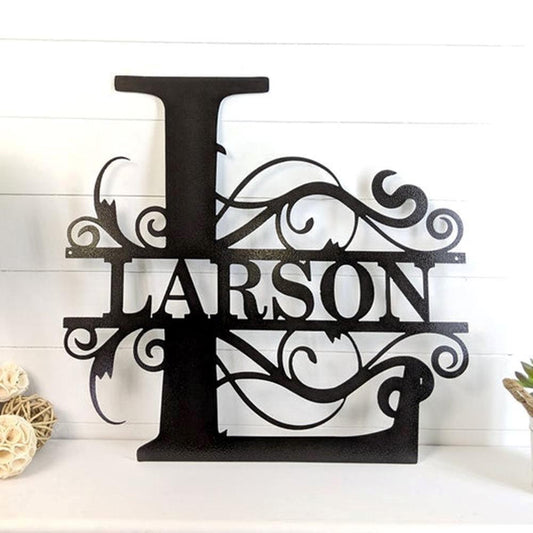 Personalized Metal Monogram Sign, Last Name Monogram Metal Family Name Sig Wall Decor Housewarming Wedding Anniversary Gift