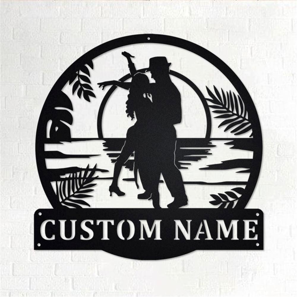 Personalized Metal Monogram Sign, Mambo Dance Metal Wall Art, Mambo Dance Name Sign, Mambo Dance Home Decor