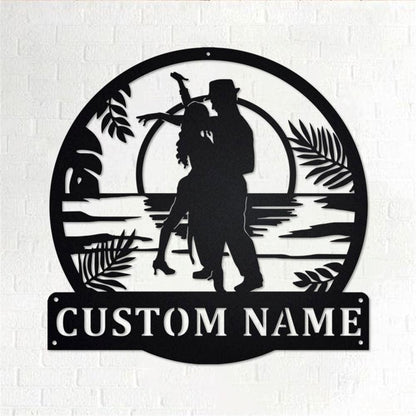 Personalized Metal Monogram Sign, Mambo Dance Metal Wall Art, Mambo Dance Name Sign, Mambo Dance Home Decor