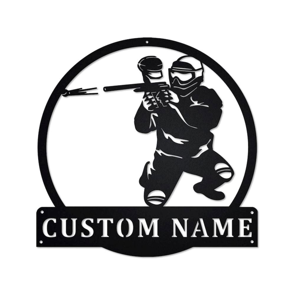 Personalized Metal Monogram Sign, Paintball Metal Sign, Paintball Metal Wall Art, Paintball Metal Wall Decor, Paintball Lover Gift