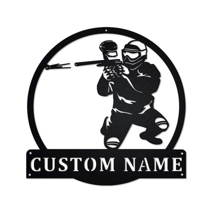 Personalized Metal Monogram Sign, Paintball Metal Sign, Paintball Metal Wall Art, Paintball Metal Wall Decor, Paintball Lover Gift