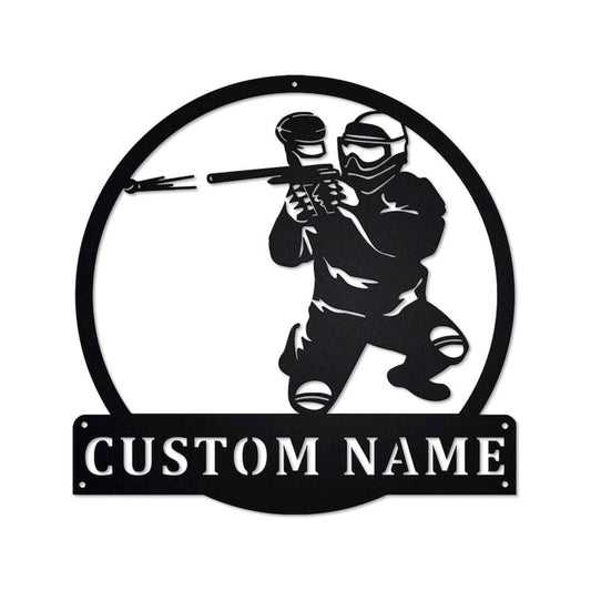 Personalized Metal Monogram Sign, Paintball Metal Sign, Paintball Metal Wall Art, Paintball Metal Wall Decor, Paintball Lover Gift
