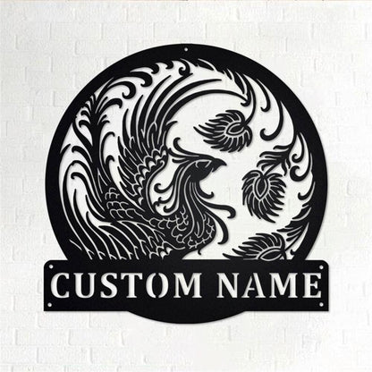 Personalized Metal Monogram Sign, Phoenix Metal Wall Art, Phoenix Name Sign, Phoenix Metal Home Decor