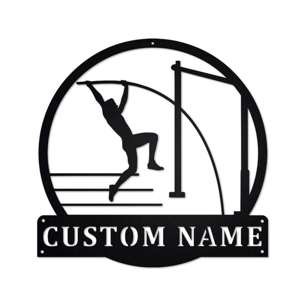 Personalized Metal Monogram Sign, Pole Vault Metal Sign, Pole Vault Metal Wall Art, Pole Vault Metal Wall Decor, Pole Vault Lover Gift