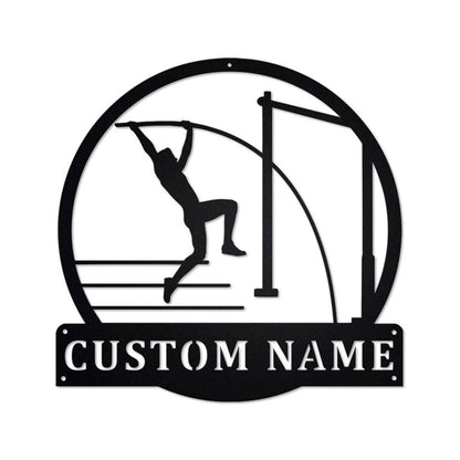 Personalized Metal Monogram Sign, Pole Vault Metal Sign, Pole Vault Metal Wall Art, Pole Vault Metal Wall Decor, Pole Vault Lover Gift