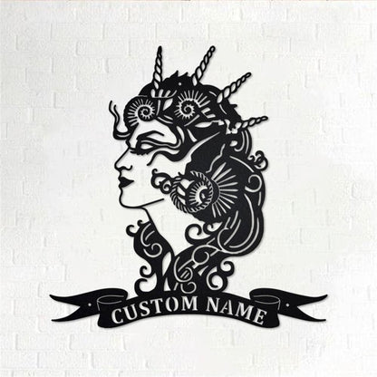 Personalized Metal Monogram Sign, Queen Of The Sea Metal Wall Art, Beach Girl Name Sign, Queen Metal Home Decor