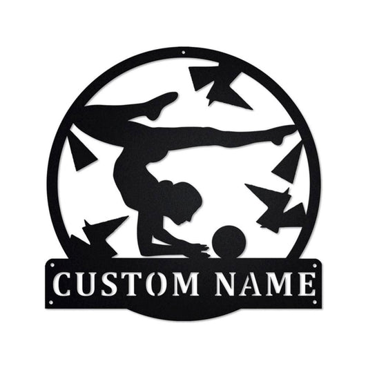 Personalized Metal Monogram Sign, Rhythmic Gymnastics Ball Metal Sign, Rhythmic Gymnastics Ball Metal Wall Art, Rhythmic Gymnastics Ball
