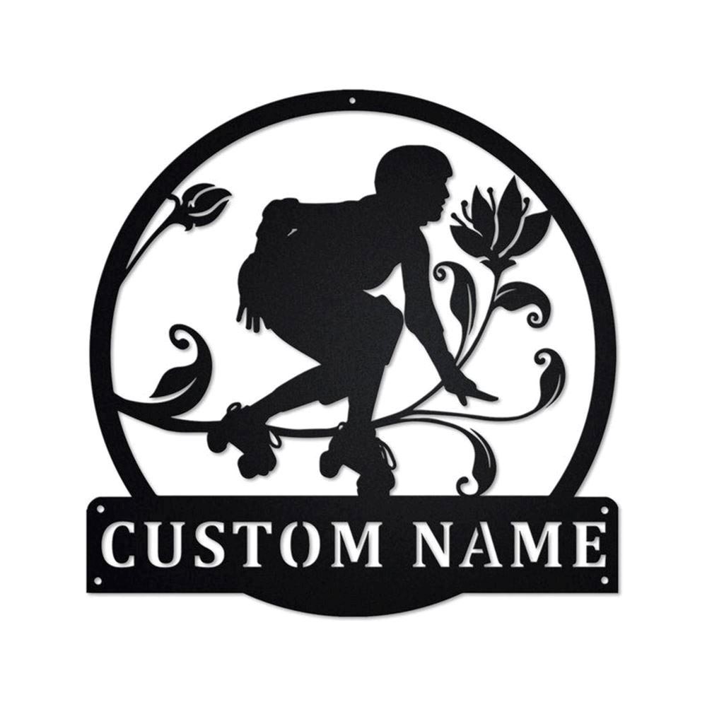 Personalized Metal Monogram Sign, Roller Derby Metal Sign, Roller Derby Metal Wall Art, Roller Derby Metal Wall Decor, Roller Derby Lover