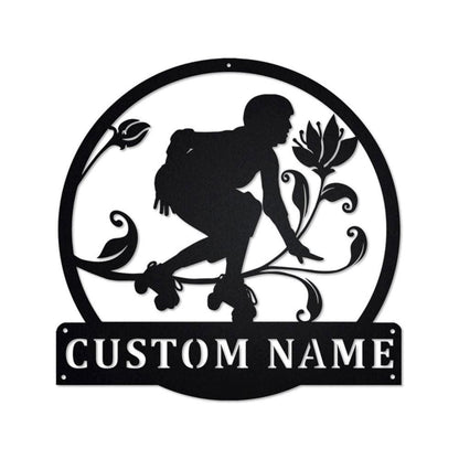 Personalized Metal Monogram Sign, Roller Derby Metal Sign, Roller Derby Metal Wall Art, Roller Derby Metal Wall Decor, Roller Derby Lover
