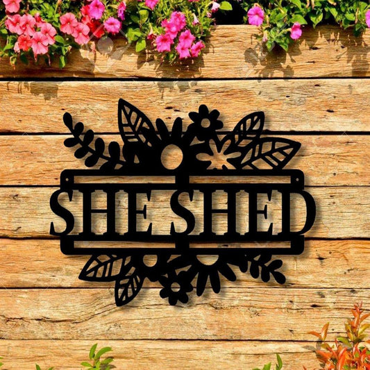 Personalized Metal Monogram Sign, She Shed Metal Sign, She Shed Signs, Vintage Style, She Shed Gifts, She Shed Decor, Cute Potting Shed Decor