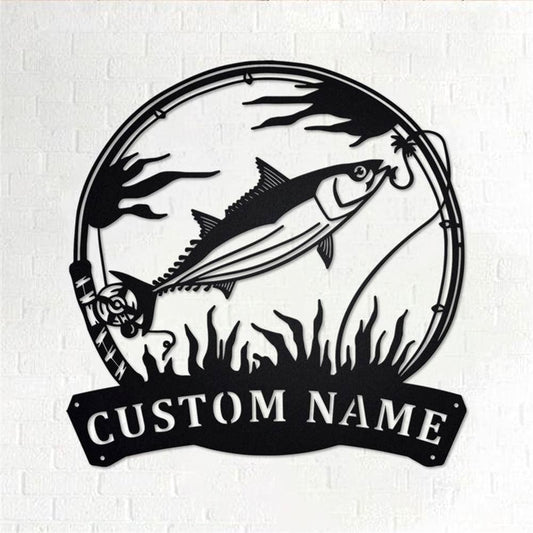 Personalized Metal Monogram Sign, Skull And Anchor Metal Wall Art, Anchor Name Sign, Anchor Metal Home Decor