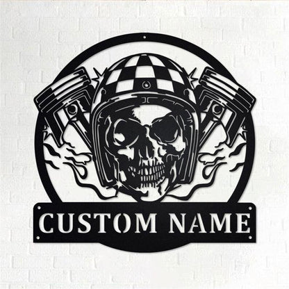 Personalized Metal Monogram Sign, Skull With Snake Metal Wall Art, Snake Name Sign, Snake Home Decor