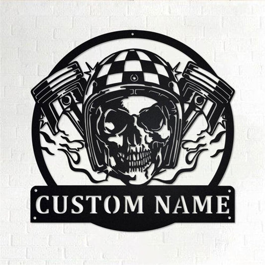 Personalized Metal Monogram Sign, Skull With Snake Metal Wall Art, Snake Name Sign, Snake Home Decor