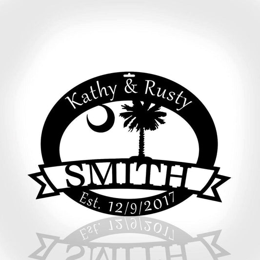 Personalized Metal Monogram Sign, Southwestern Welcome Sign, Welcome Sign, Cactus Welcome Sign, Desert Scene Cactus Saguaro