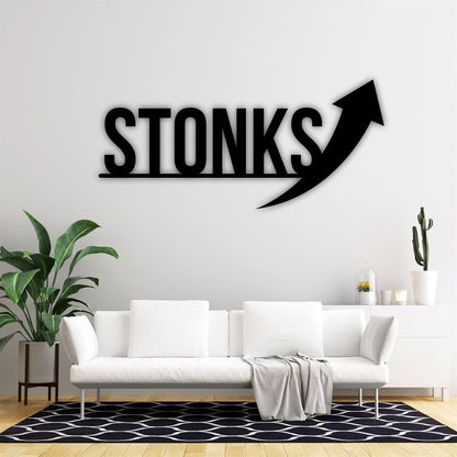 Personalized Metal Monogram Sign, Stock Trader Lounge Metal sign, Stock Trader Lounge Decor