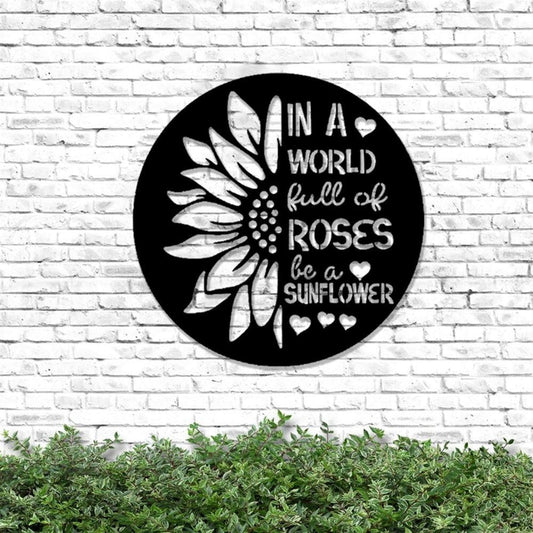 Personalized Metal Monogram Sign, Sunflowers Metal Sign, Garden Metal Sign, Sign For Garden Lovers, Gift For Her, House Metal Sign
