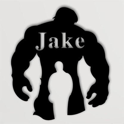 Personalized Metal Monogram Sign, Superhero Hulk Metal Wall Art, Metal Cheer Decor, Hulk Hero Sign, Hulk Name Sign, Hulk Metal Art