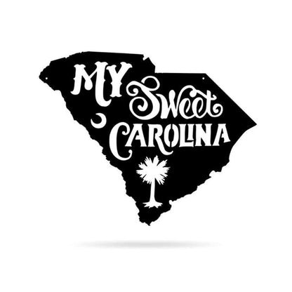 Personalized Metal Monogram Sign, Sweet Carolina Sign, Cut Metal Sign, Metal Wall Art, Metal House Sign