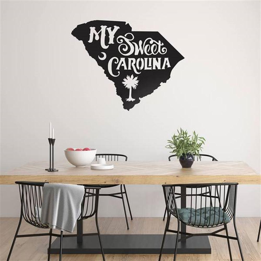 Personalized Metal Monogram Sign, Sweet Carolina Sign, Cut Metal Sign, Metal Wall Art, Metal House Sign
