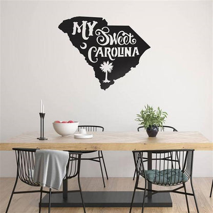 Personalized Metal Monogram Sign, Sweet Carolina Sign, Cut Metal Sign, Metal Wall Art, Metal House Sign