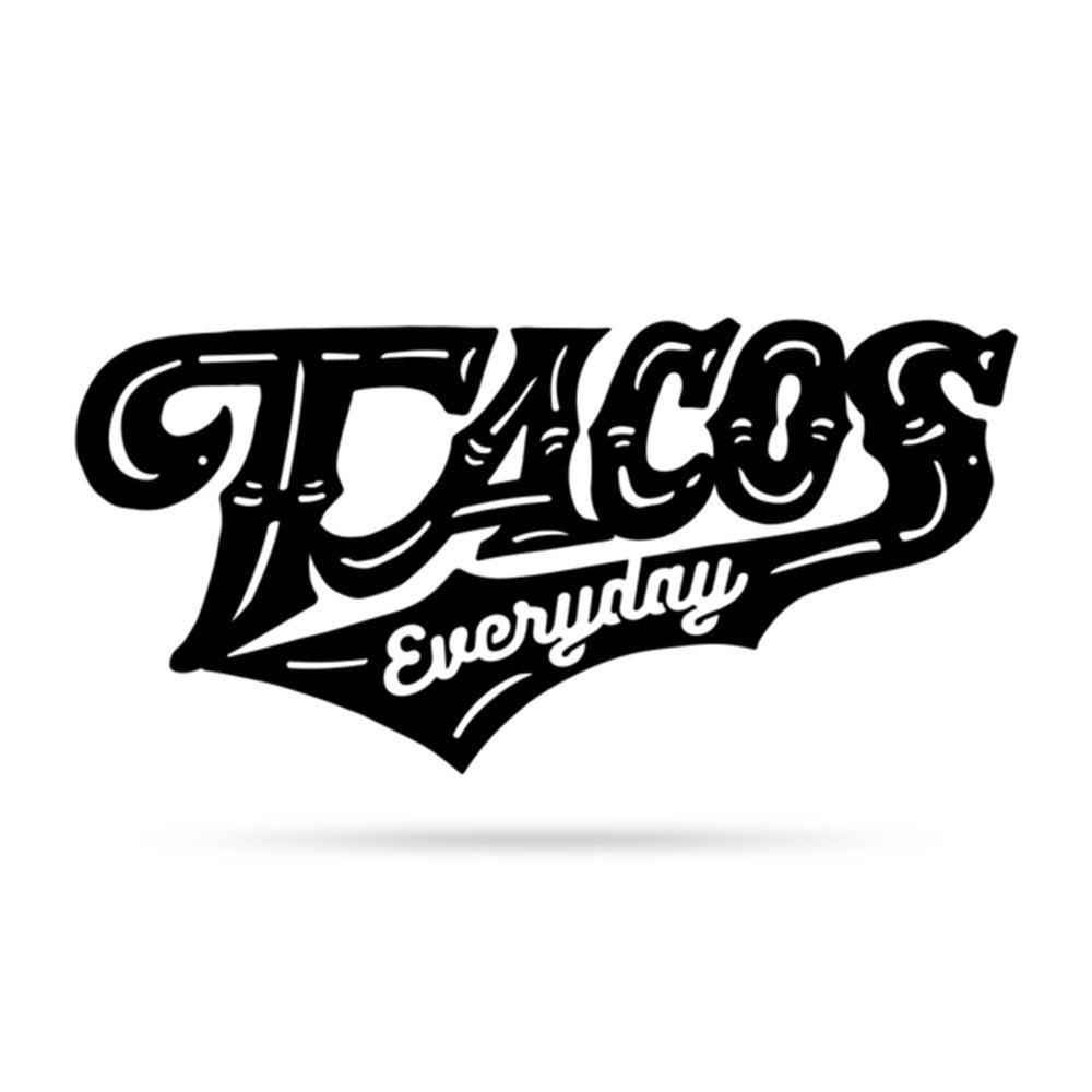 Personalized Metal Monogram Sign, Tacos Everyday Wall Art, Cut Metal Sign, Metal Wall Art, Metal House Sign
