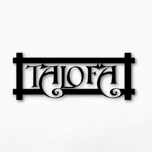 Personalized Metal Monogram Sign, Talofa Welcome Sign, Metal Front Door Hanger Polynesian Art, Samoan Metal Wall Art, Samoan Decor