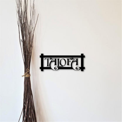 Personalized Metal Monogram Sign, Talofa Welcome Sign, Metal Front Door Hanger Polynesian Art, Samoan Metal Wall Art, Samoan Decor