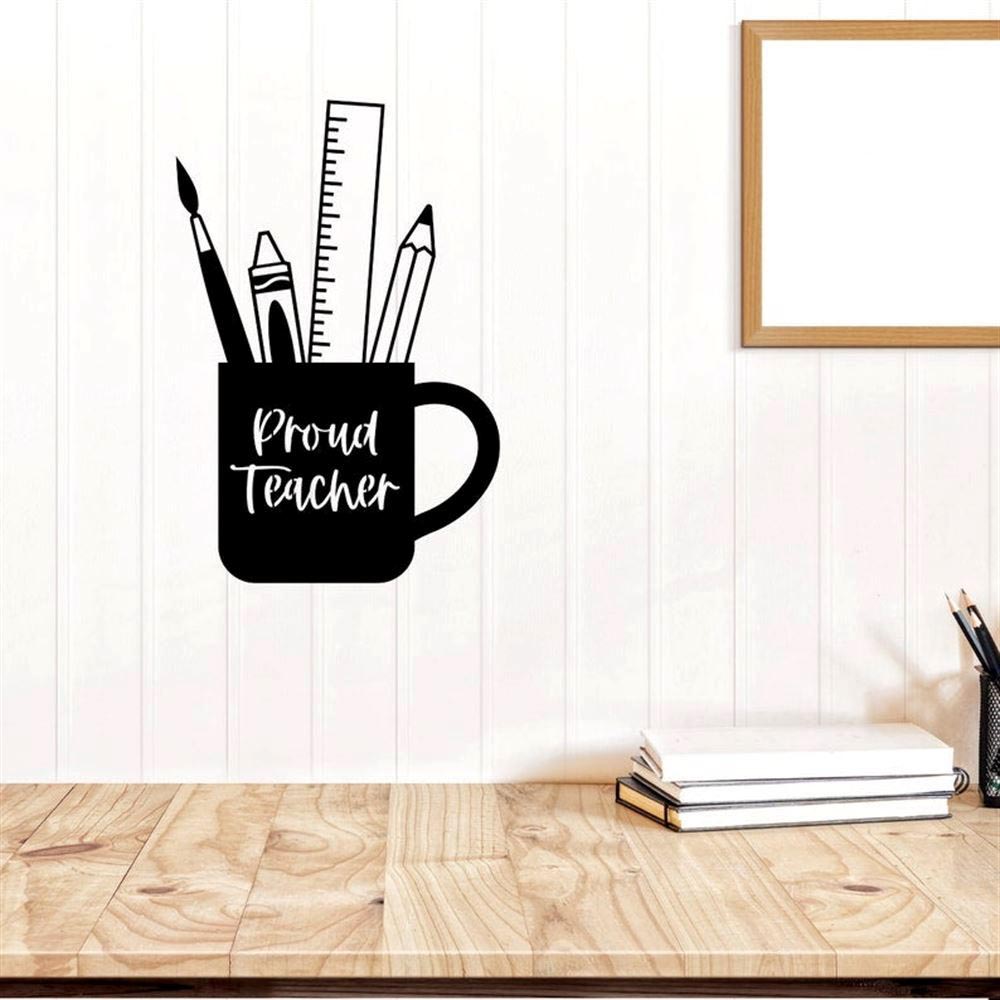 Personalized Metal Monogram Sign, Teacher Gift, Teacher Appreciation Gifts, Proud Teacher Wall Hanger, Wall Art Classroom, Art Decor Teacher