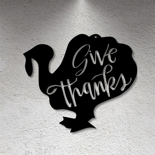 Personalized Metal Monogram Sign, Thanksgiving Turkey Metal Sign, Metal Wall Art, Fall Porch Decor, Thanksgiving Sign