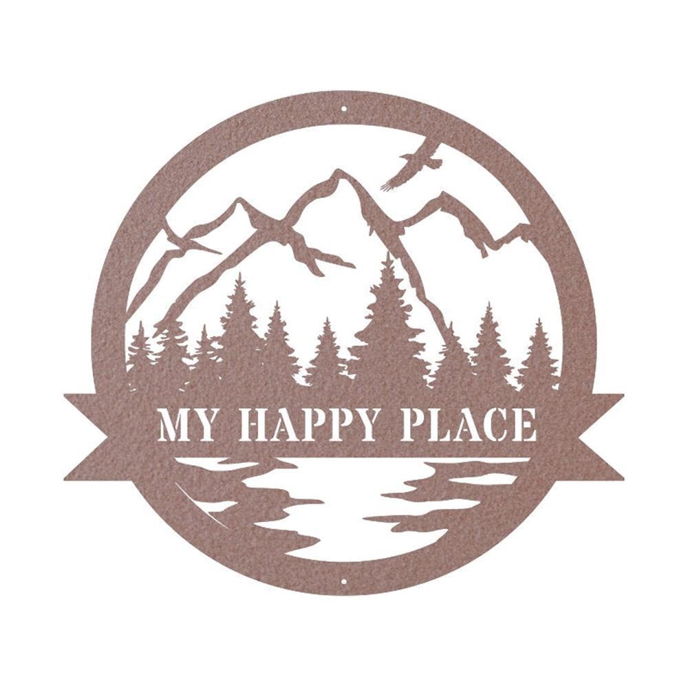 Personalized Metal Monogram Sign, The Great Outdoor Scenery Outdoor Decor, Outdoors Man, Gift For Him