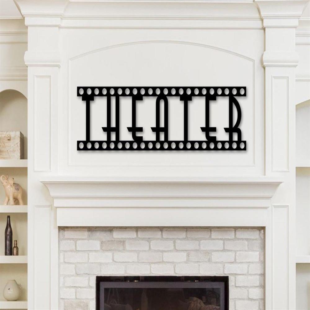 Personalized Metal Monogram Sign, Theater Sign, Home Theater Sign, Movie Theater Decor, Movie Room Decor, Theater Room Decor