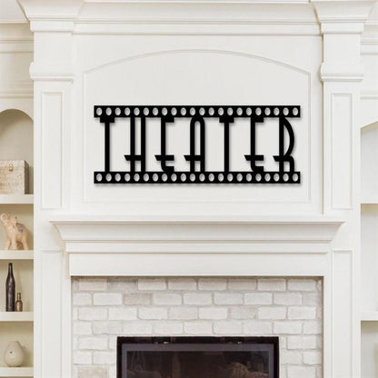 Personalized Metal Monogram Sign, Theater Sign, Home Theater Sign, Movie Theater Decor, Movie Room Decor, Theater Room Decor