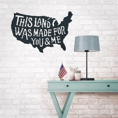 Personalized Metal Monogram Sign, This Land Steel Wall Art Cut Metal Sign, Metal Wall Art, Metal House Sign