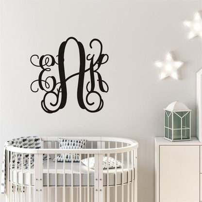 Personalized Metal Monogram Sign, Three Letter Monogram Cut Metal Sign, Wall Decor Metal Sign, Home Decor Metal Art