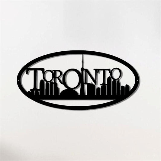 Personalized Metal Monogram Sign, Toronto Skyline Metal Sign, Toronto Metal Decor, Cn Tower Decor Outdoor, Indoor Metal Decor, Non Rust Metal Decor